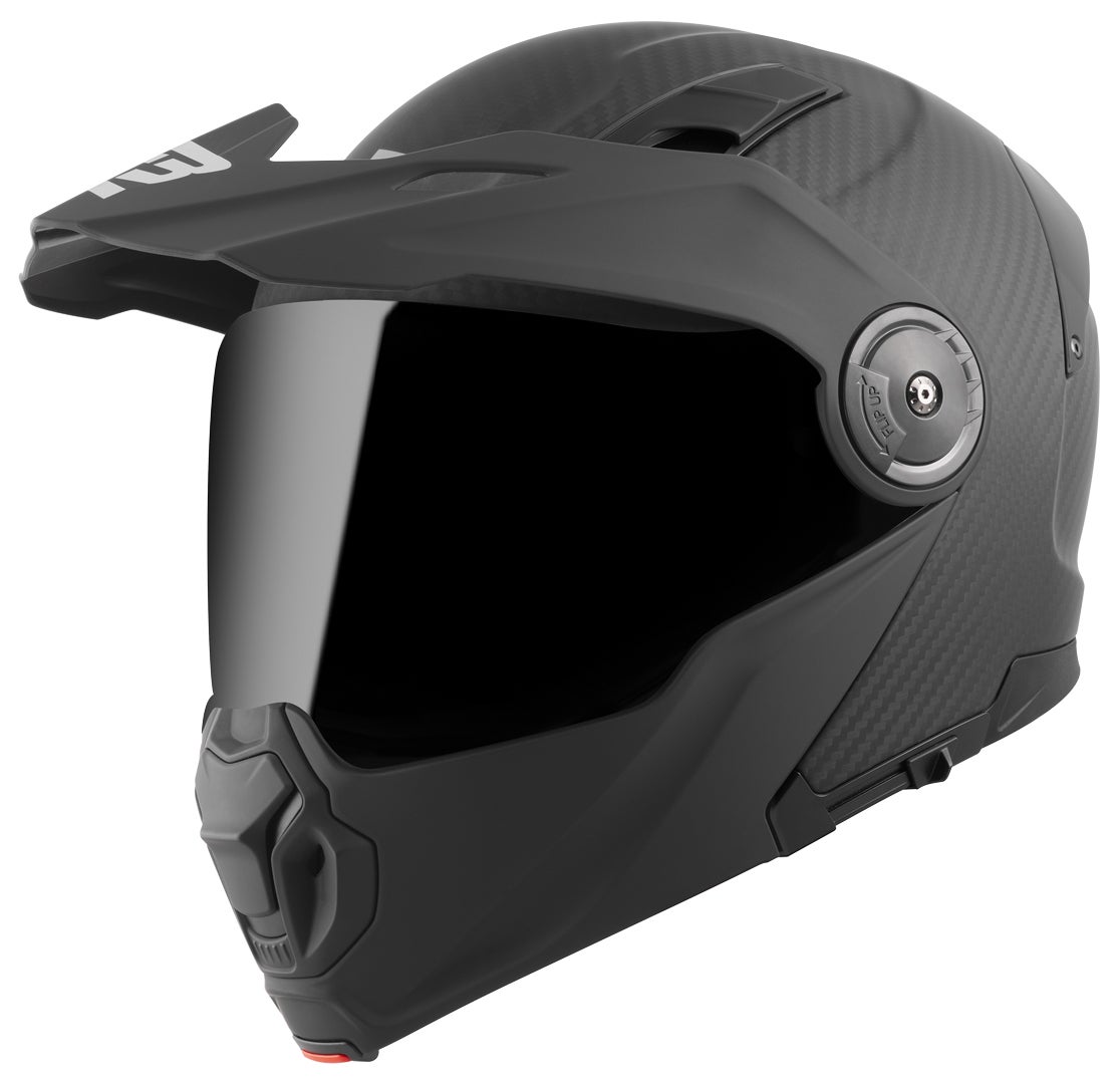 Side view of Bogotto FG-102 Carbon 6K Enduro Flip-Up Helmet