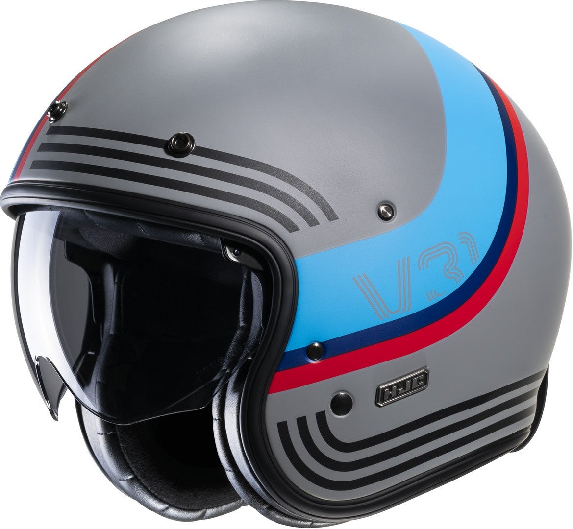 HJC V31 Byron Retro Casco Jet gris/azul XXL (62/63) Figura 1