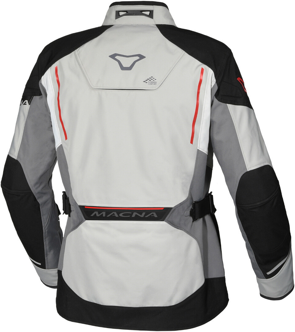 Macna Mundial waterproof Motorcycle Textile Jacket light grey/black M Figure 2