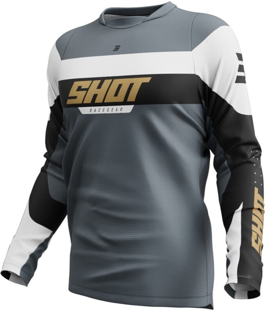 Shot Devo League Motocross trøje sort/grå/hvid 3XL Figur 1