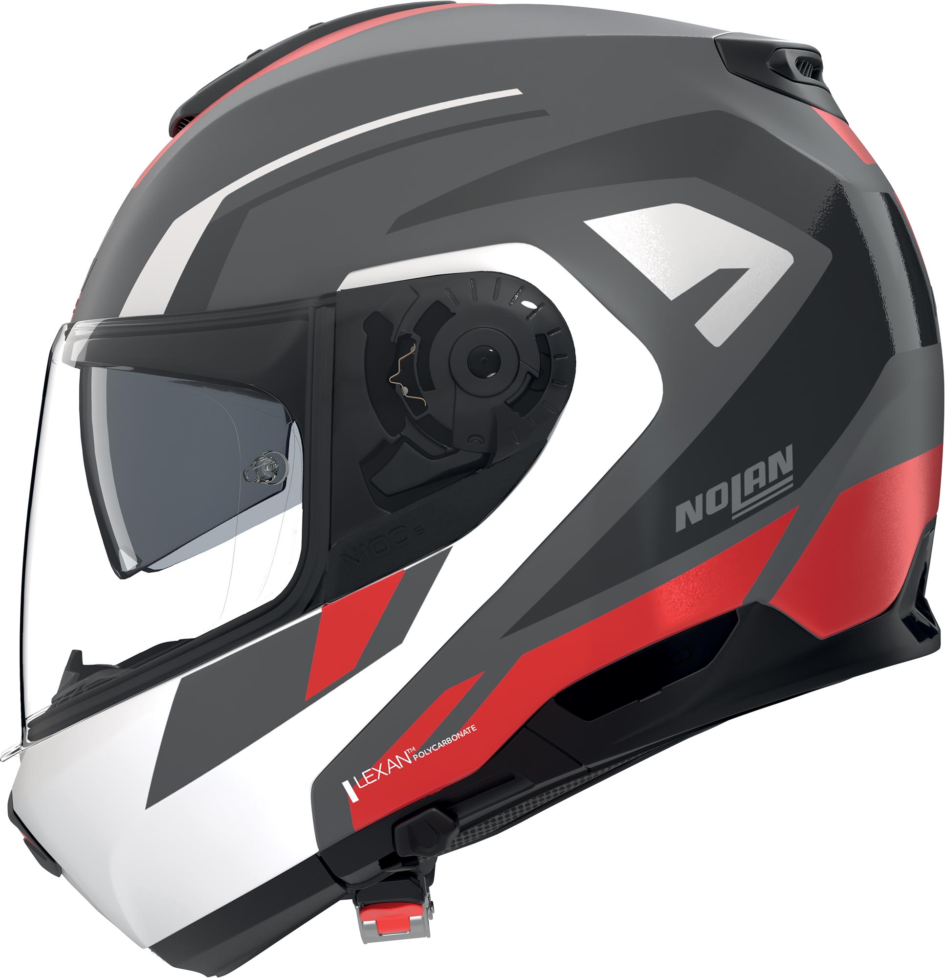 Nolan N100-6 Cinetico Helmet white/grey/red XS (55) Figure 7