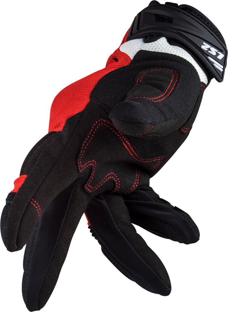 LS2 Silva Mesh Motorcykel Handsker sort/rød/hvid 2XL Figur 2