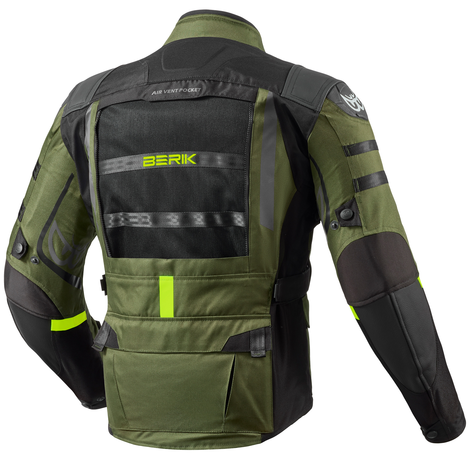 Berik Absolute Zero RX Motorcycle Textile Jacket black/olive 56 Figure 5