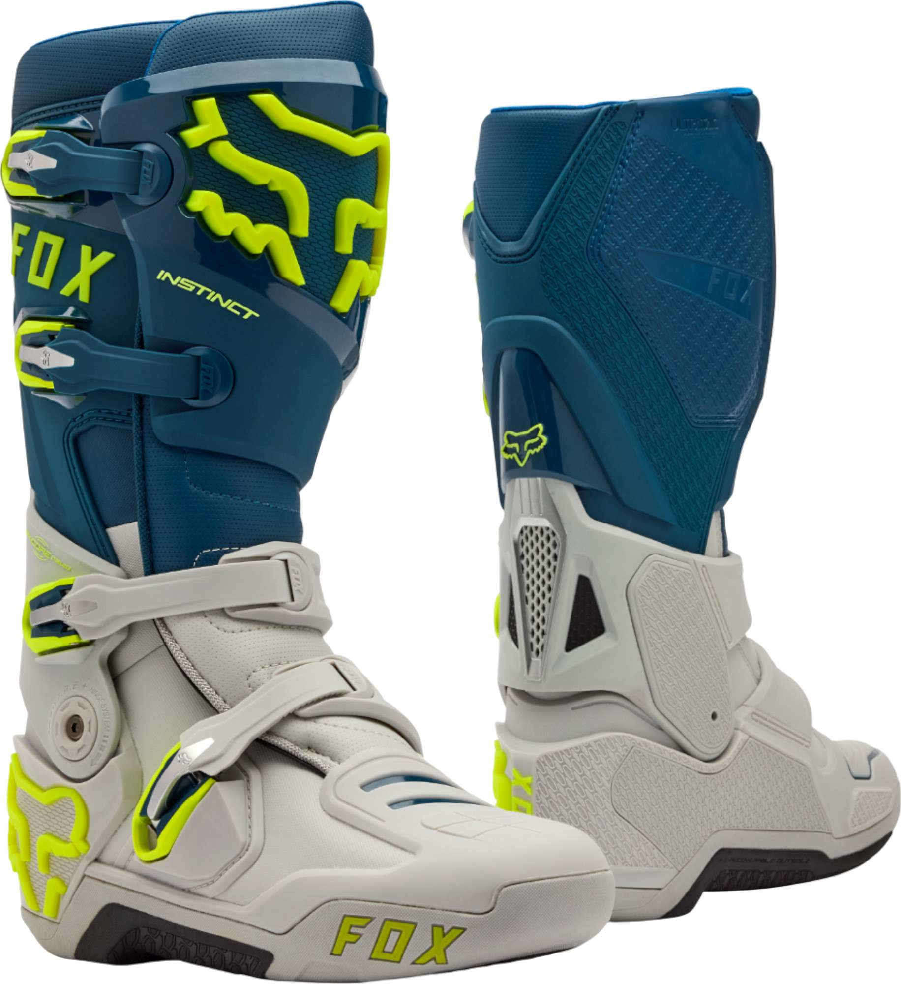 FOX Instinct Motocross Stiefel grau/blau 8 Abbildung 1