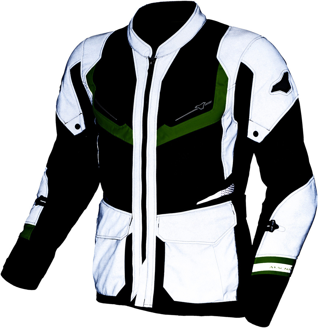 Macna Aerocon NightEye Motorcycle Textile Jacket neon yellow M Figure 3
