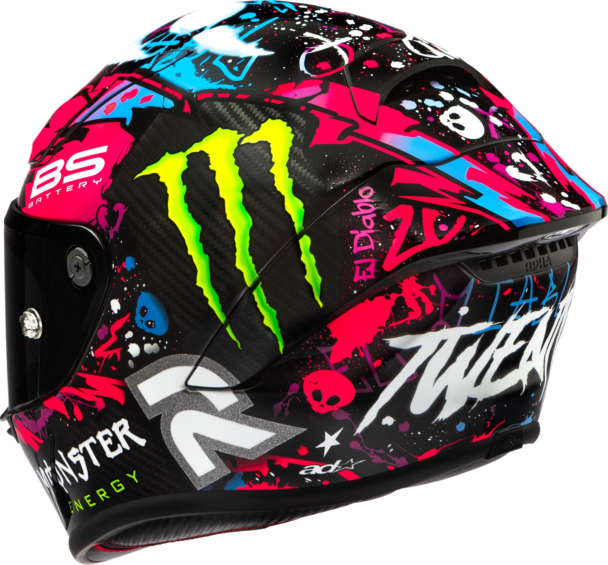 HJC RPHA 1 V2 Carbon Funky Diablo Čelada XL (60/61) Slika 3