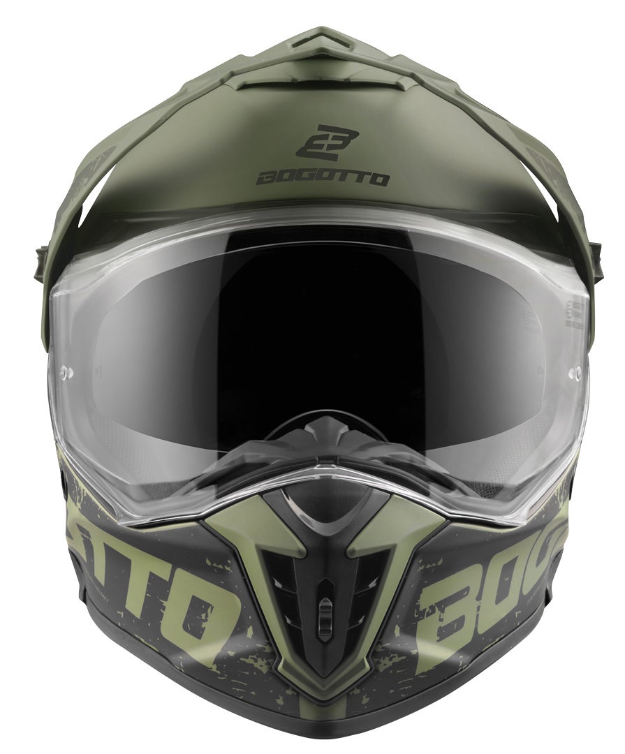 Bogotto FG-601 Duo Glasvezel Enduro Helm Green Matt M Figuur 7