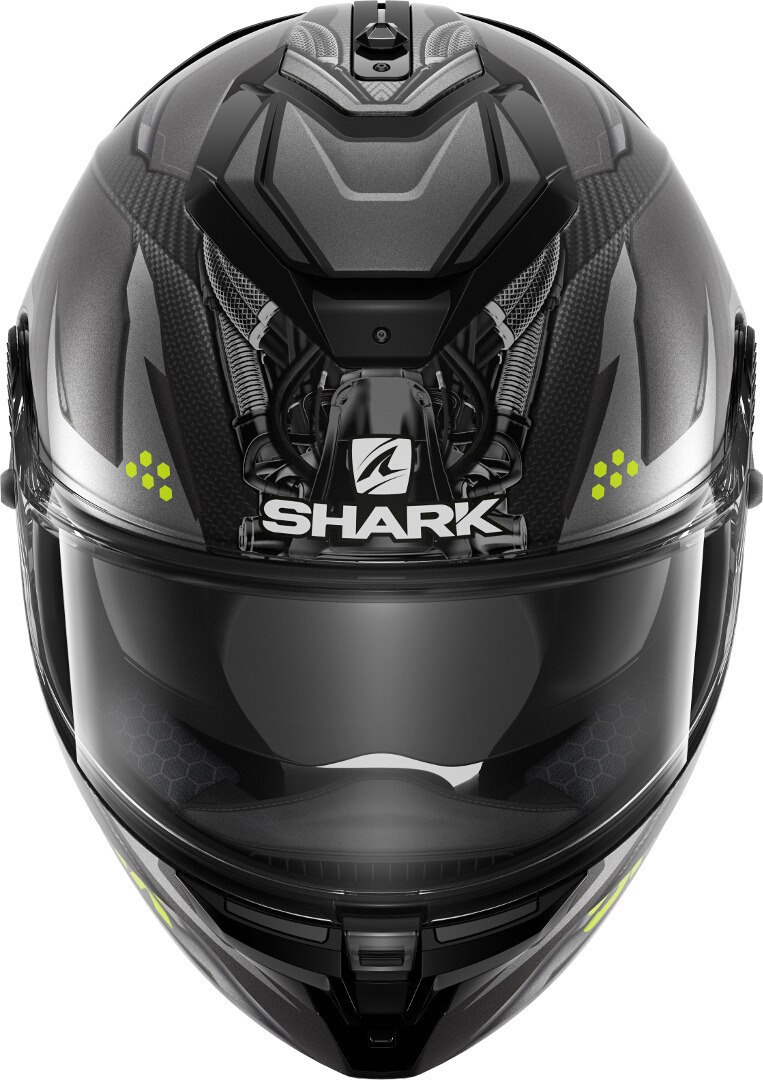 Shark Spartan GT Carbon Urikan Mat Hjälm Kol/gult S (55/56) Figur 2