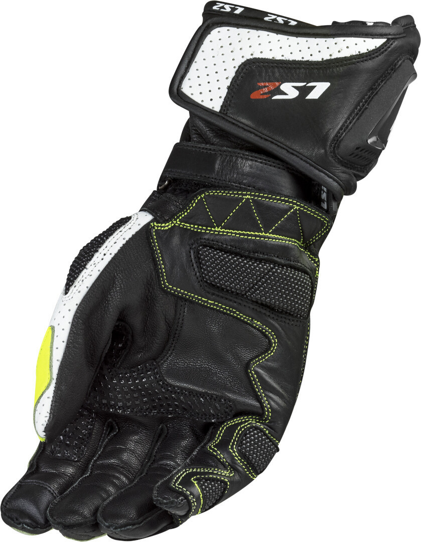 LS2 Swift Motorcykel handske sort/hvid/neongul L Figur 2