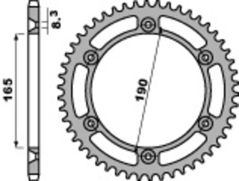 PBR Pinionul standard C45 din oțel spate 896 - 520 Figura 1