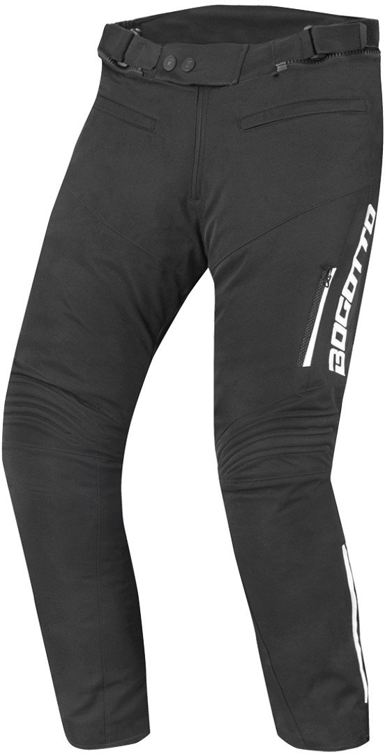Bogotto Sparrow Waterproof Motorcycle Textile Pants black/white S Figure 1