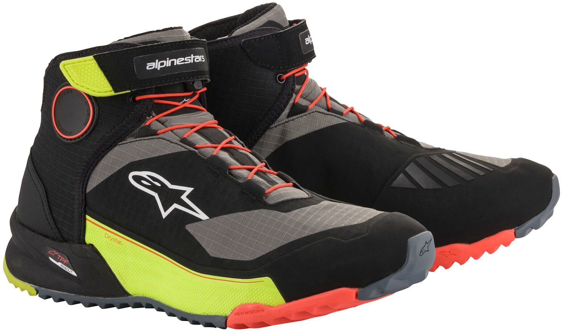 Alpinestars CR-X Drystar Motorcykel Sko sort/gul/rød 8,5 (41) Figur 1