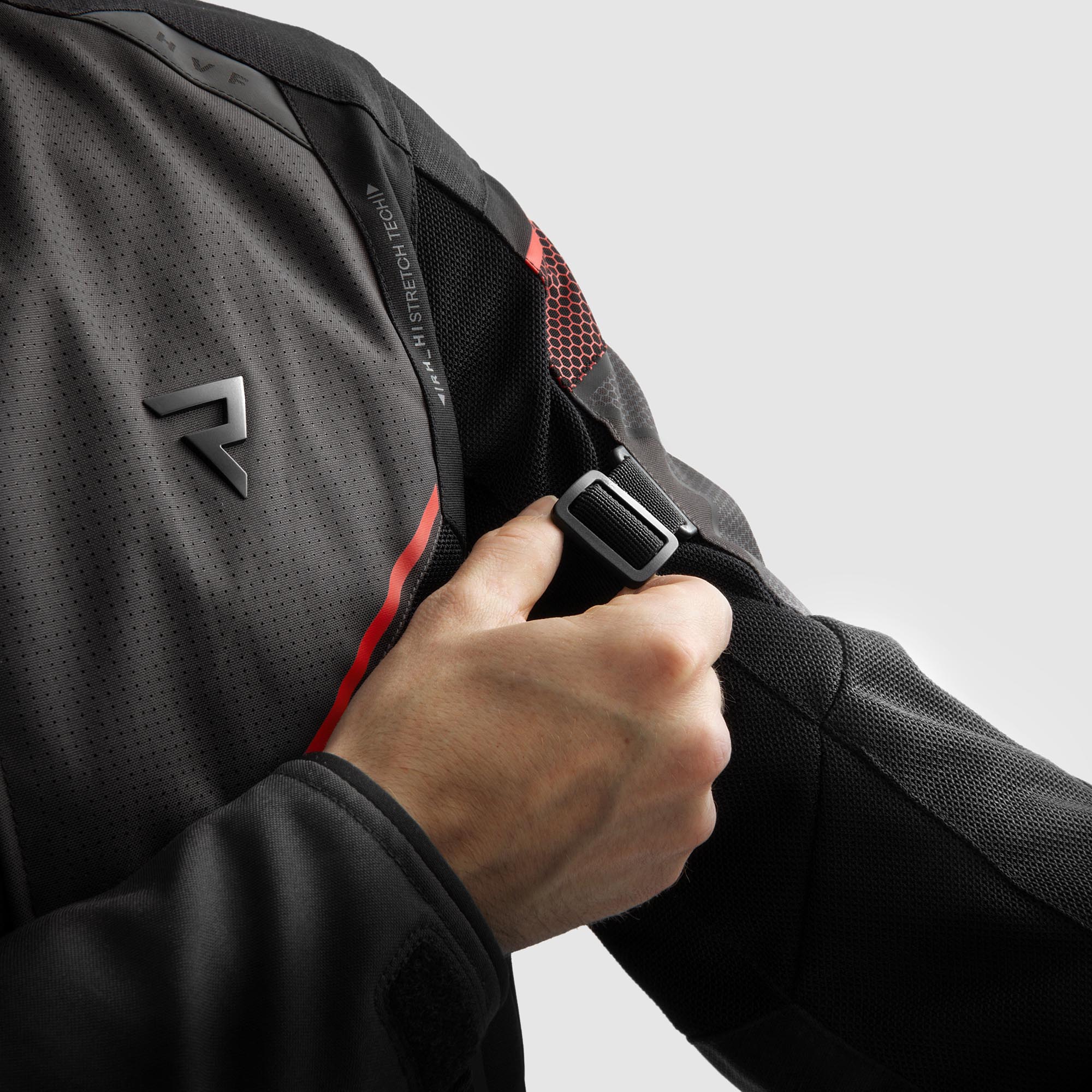 Rebelhorn Hiflow 5 waterproof Motorcycle Textile Jacket black/grey/red M Figure 9
