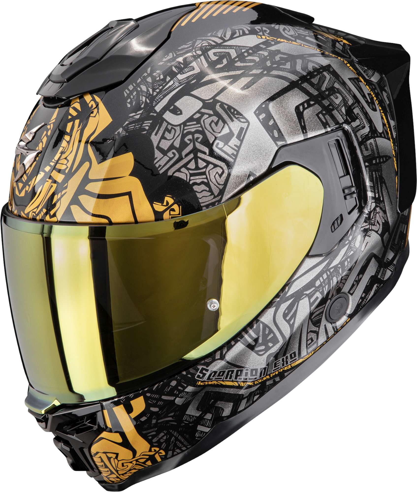 Scorpion Exo-1500 Air Apus Full-Face hjelm sort/grå/guld L (59/60) Figur 1