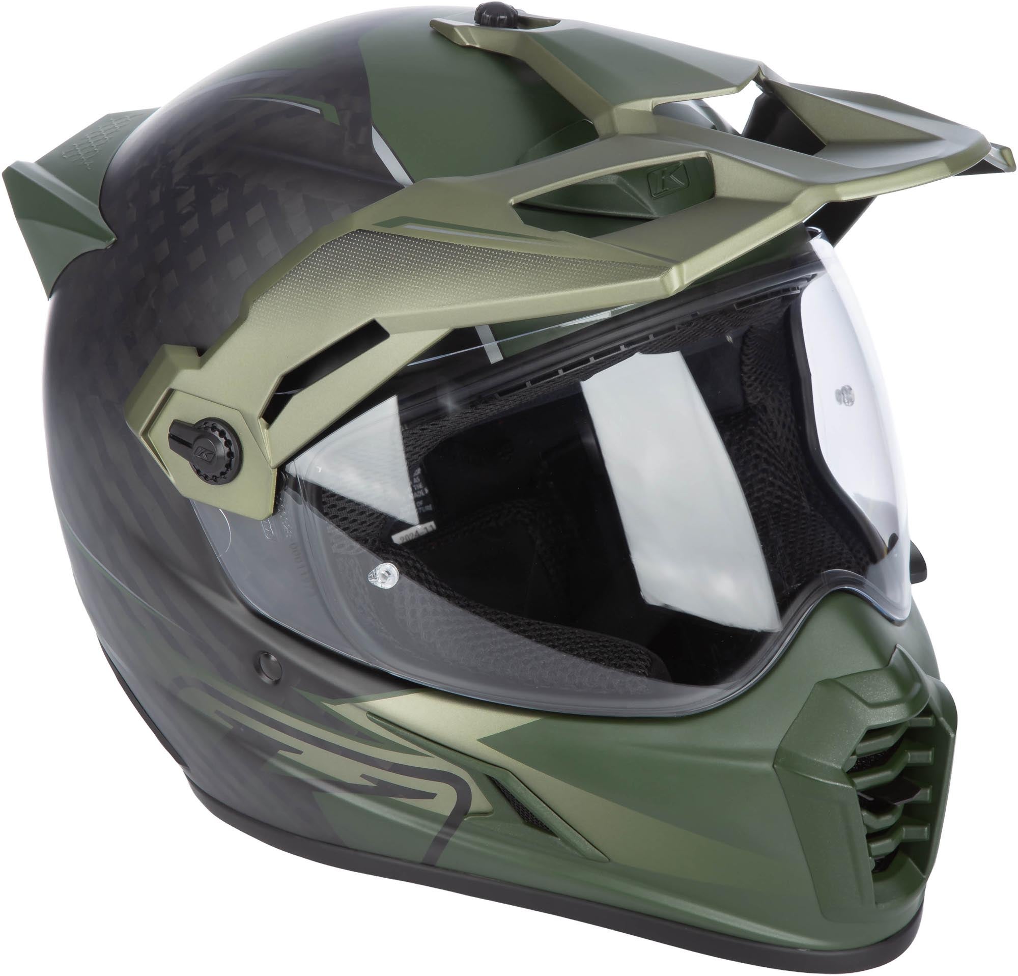 Klim Krios Pro Echo Carbon Enduro Helm schwarz matt/grün M (57/58) Abbildung 3