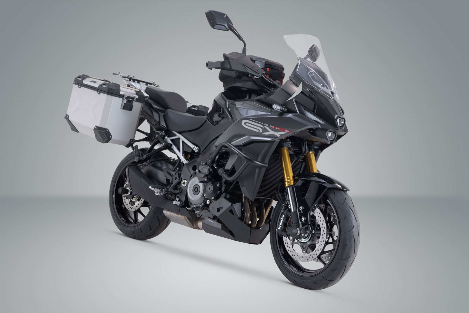 Sistem de carcasă din aluminiu SW-Motech TRAX ADV - Argintiu. 45/45 l. Suzuki GSX-S1000GX (23-). Figura 2