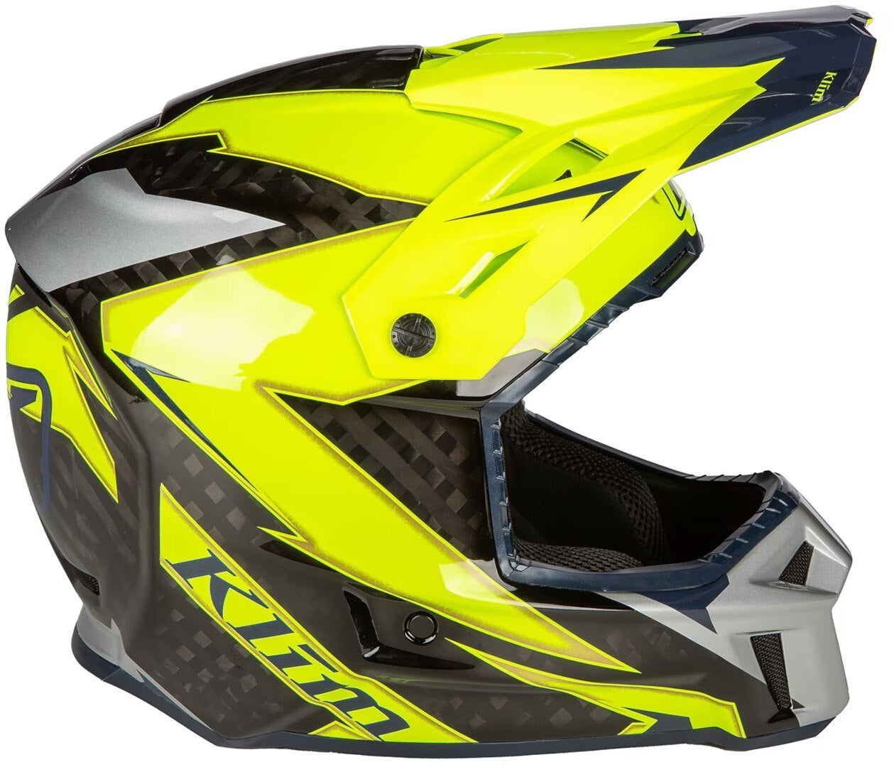 Klim F3 Lighting Carbon Motocross Helm grå/neongul S (54/55) Figur 6