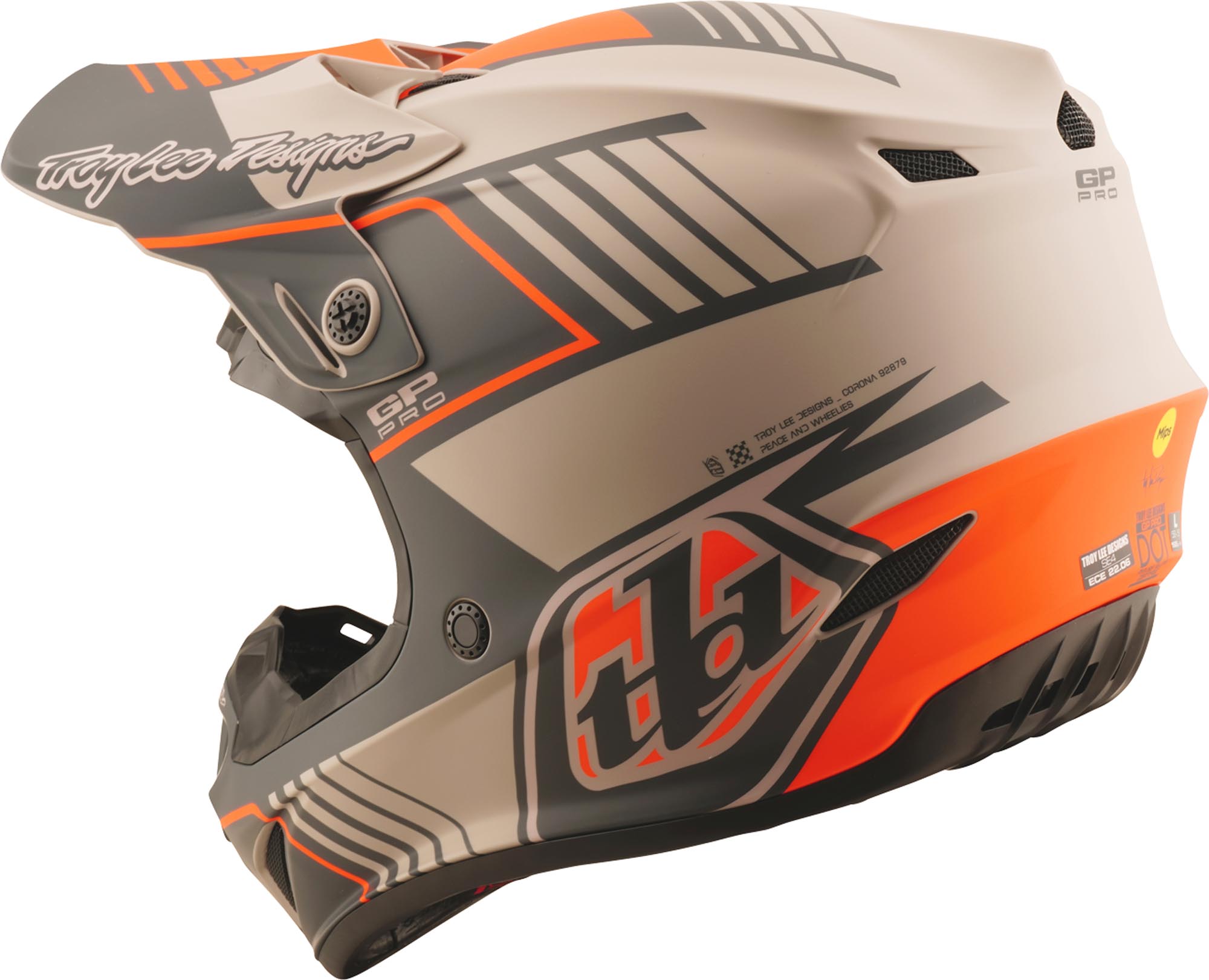 Troy Lee Designs GP Pro MIPS Segment Motocross Helmet taupe XL (60/61) Figure 3