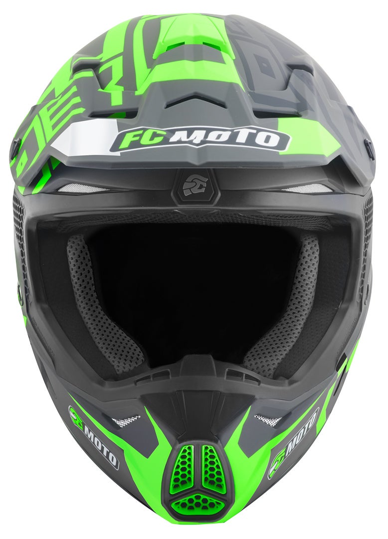 FC-Moto Merkur Flex Motocross hjelm sort/grå/grøn S Figur 4
