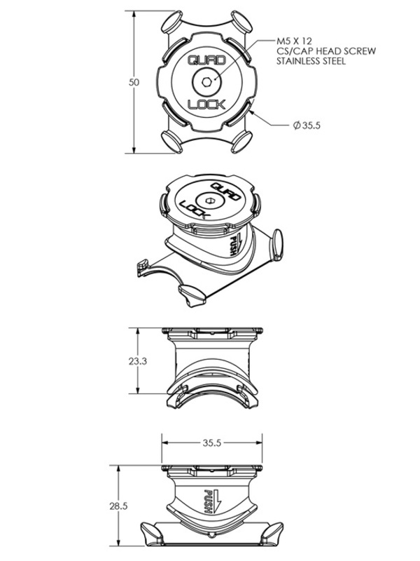 Quad Lock Bike Handlebar/Stem Mount Figure 7