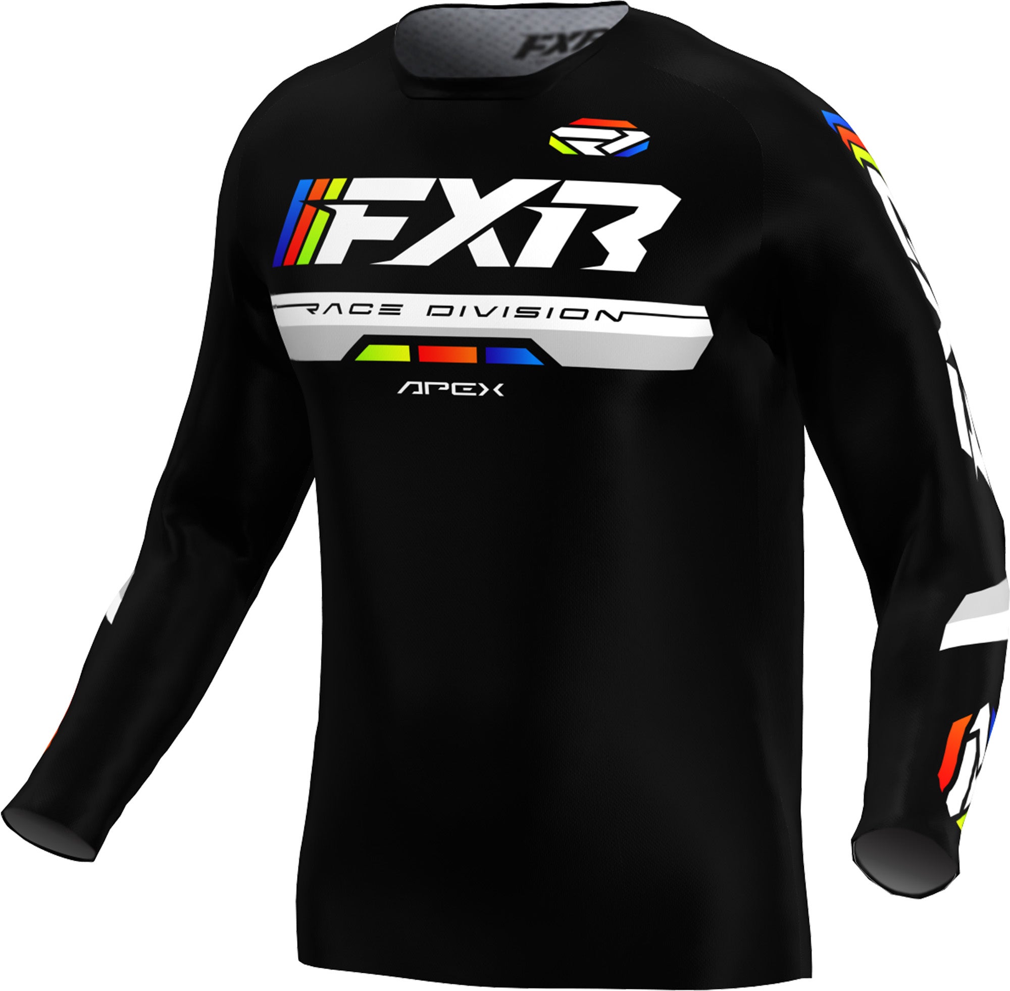FXR Apex Jugend Motocross Jersey schwarz/weiß/blau L Abbildung 1