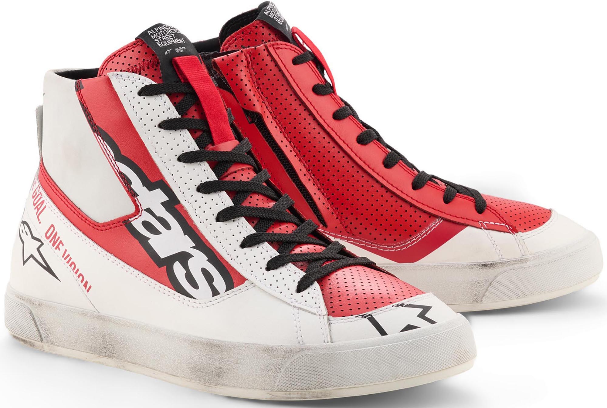 Alpinestars Stated Flair Motorcycle Shoes white/red 12 Figure 1