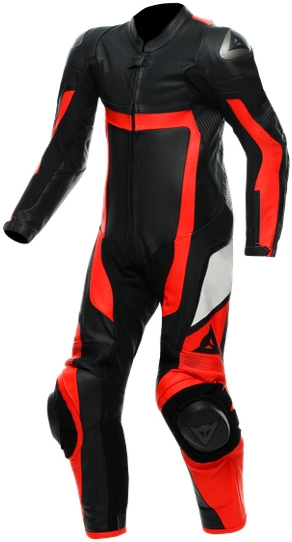 Dainese Gen-Z Abito in pelle perforata monopezza per bambini nero/rosso 152 Figura 1