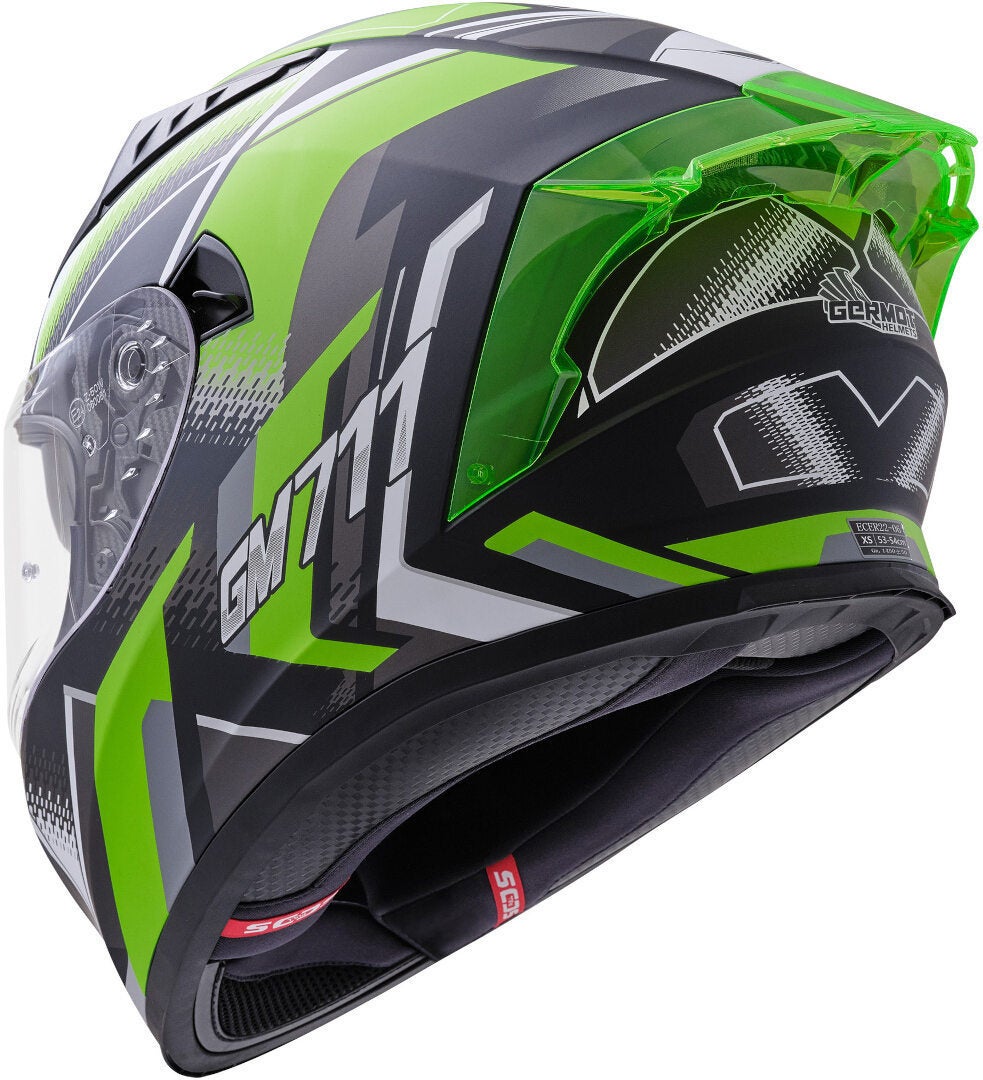 Germot GM 711 Dekor Casque Noir mat/vert XXL (63/64) Figure 3