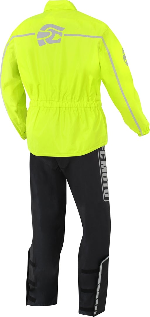 FC-Moto Urban Rain Kit Two Piece Motorcycle Rain Suit black/yellow M Figure 2