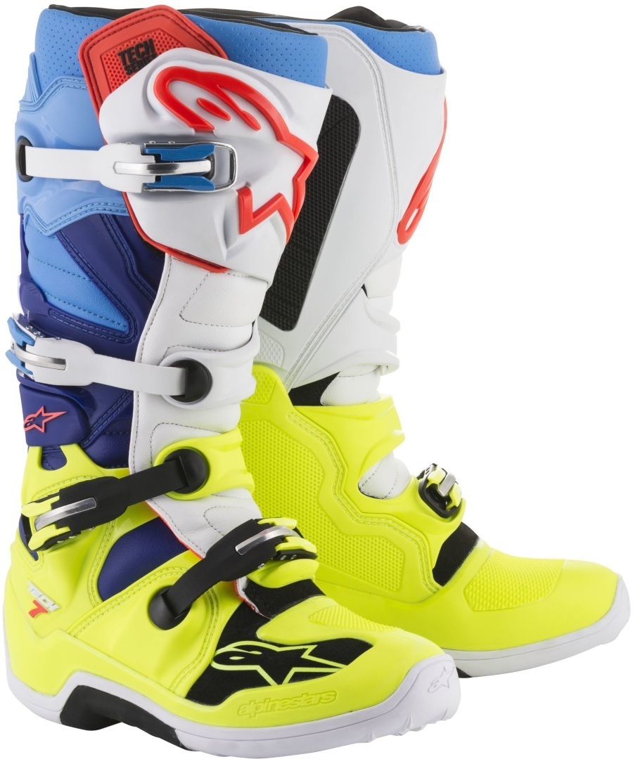 Alpinestars Tech 7 Bottes de motocross jaune/blanc/bleu 13 (48) Figure 1