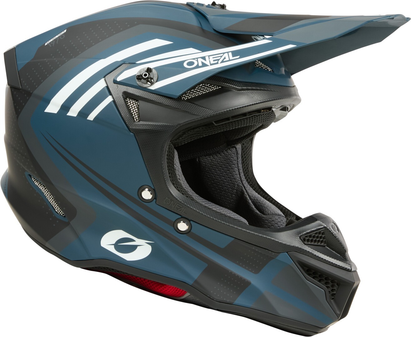 Oneal 5SRS Polyacrylite Spike Casco da motocross bianco opaco/blu S Figura 3