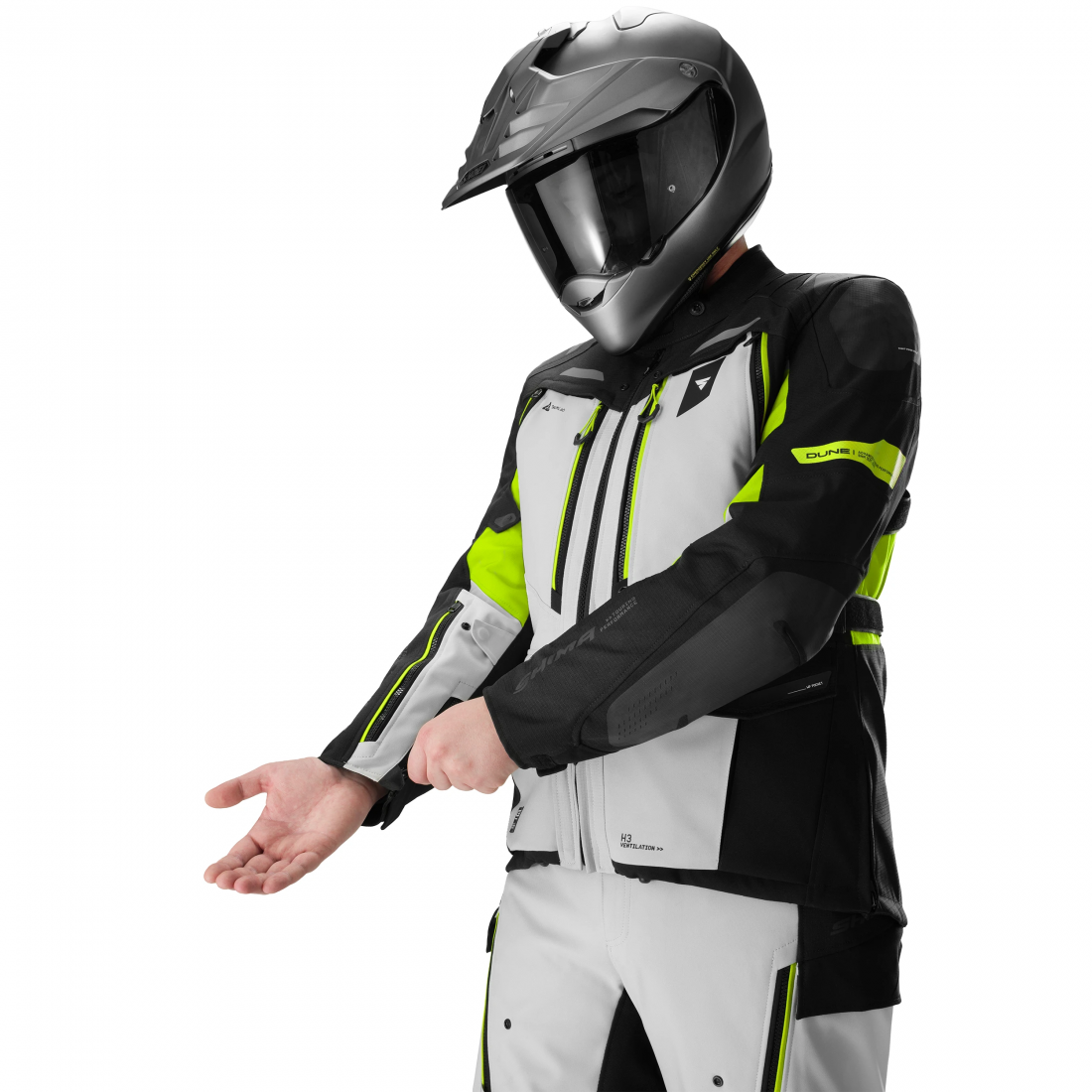 SHIMA Dune 2.0 Motorcycle Textile Jacket black/white/yellow L Figure 6