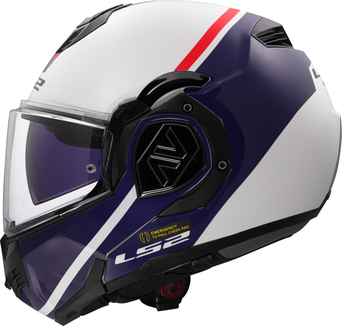 LS2 FF906 Advant Swipe Casco bianco/blu/rosso M (57/58) Figura 1