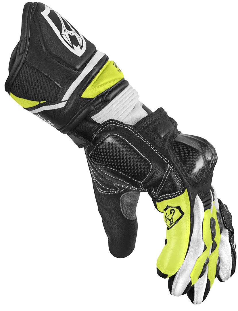 Arlen Ness Monza 2.0 Motorcykel handsker sort/hvid/neongul M Figur 3