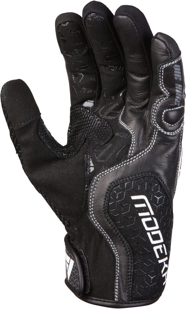 Modeka Dracon Motorcycle Gloves black/white 12 Figure 2