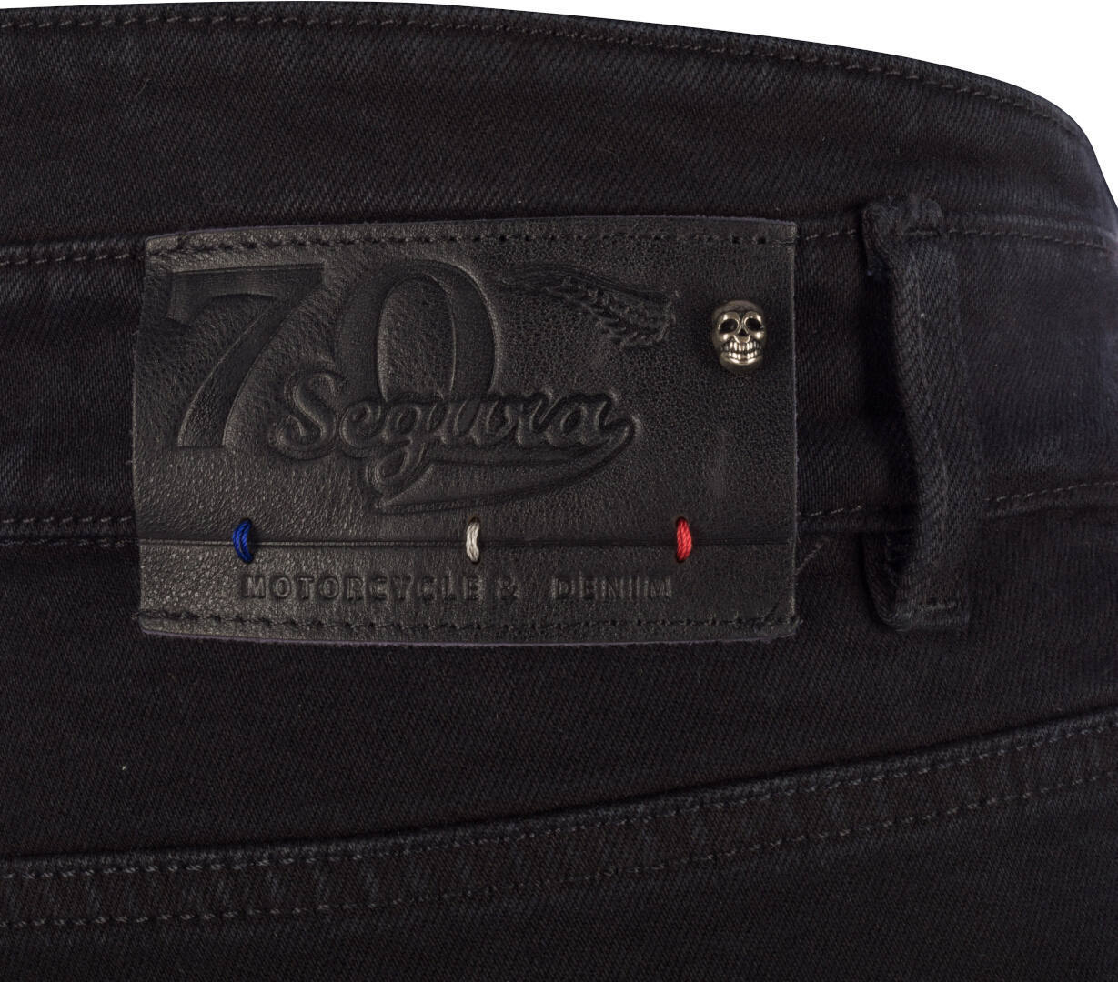 Side view of Segura Cosmic Motorcycle Jeans