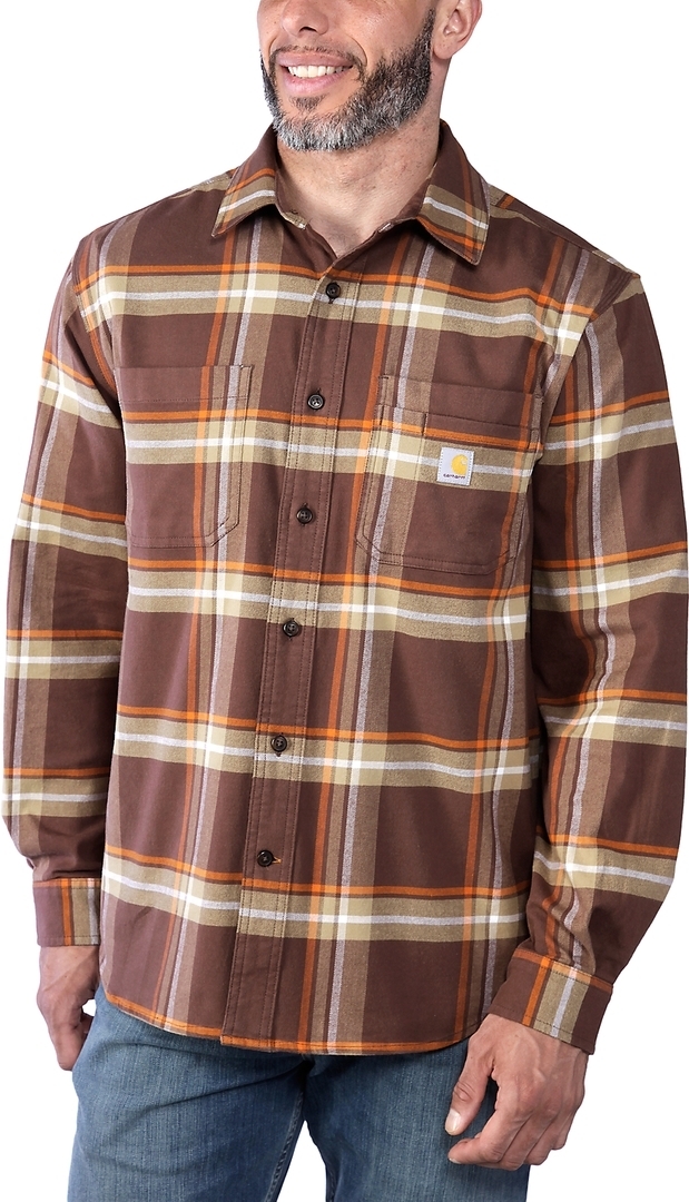 Carhartt Rugged Flex Flannel Plaid Camicia Marrone chiaro L Figura 3