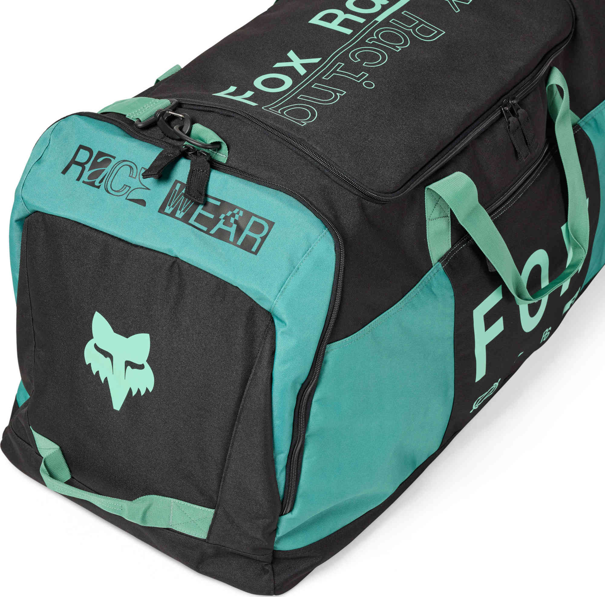 FOX Podium 180 Race Spec Duffle Geantă de echipament Negru/turcoaz Figura 5