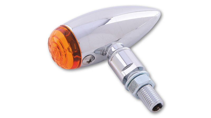 HIGHSIDER Smart Micro-Bullet Bulb Indikator Kropp Krom / Lins Orange (Par), Fram och Bak Figur 5