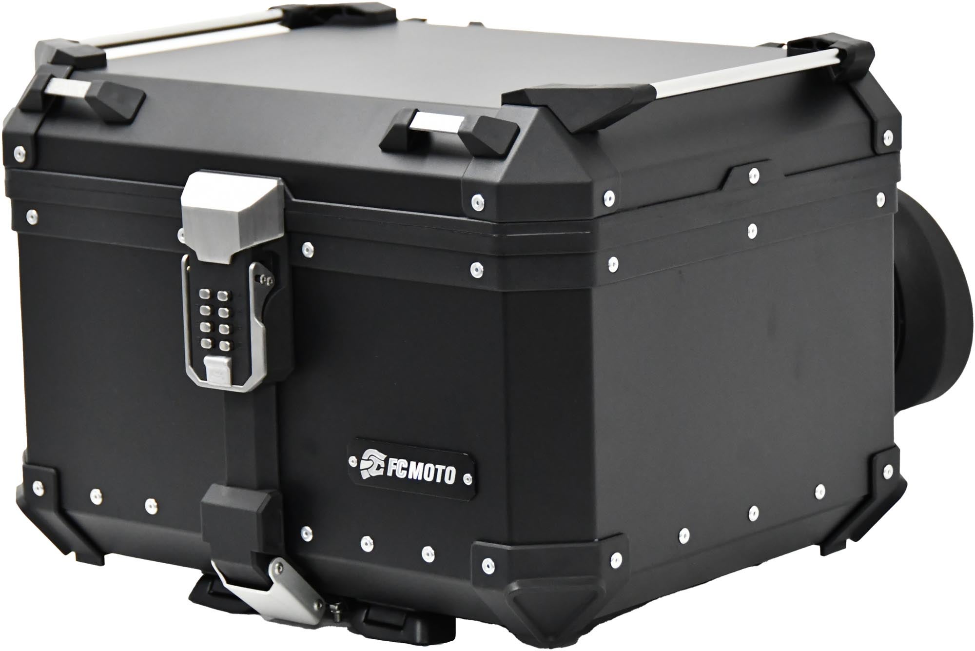 FC-Moto Terreno X PRO Keyless Alu Topcase with adjustable backrest black 55 Ltr. Figure 1