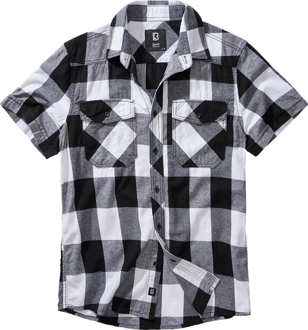 Brandit Checkshirt Camicia a maniche corte bianco/nero L Figura 1