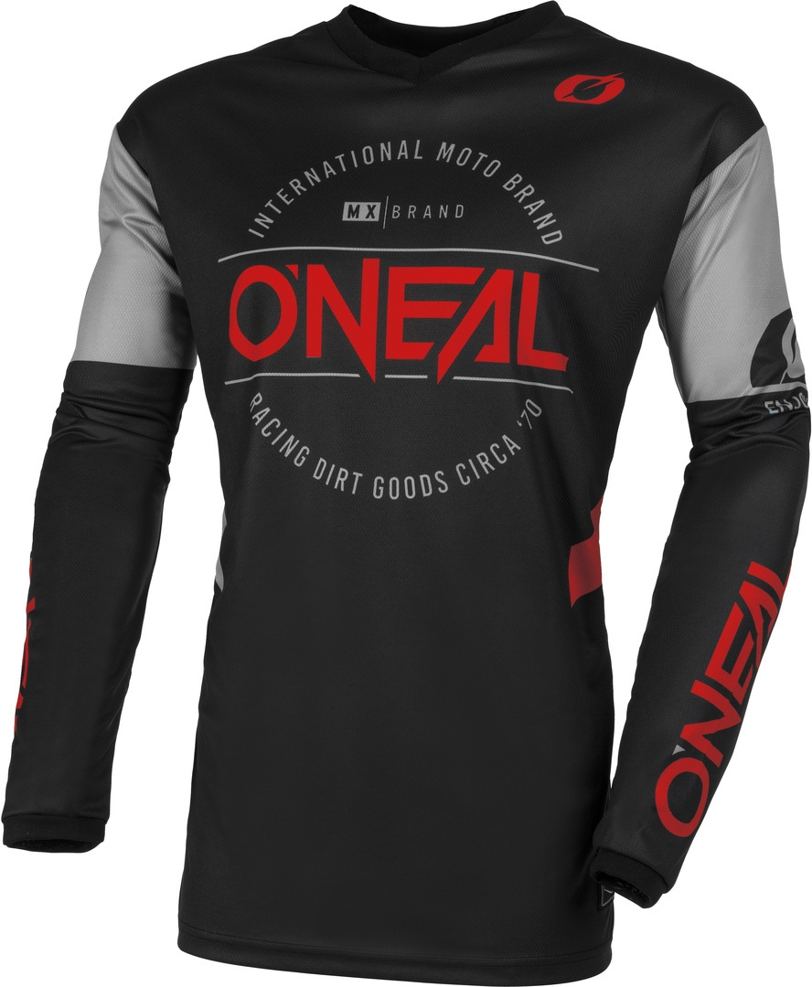 Oneal Element Brand Maglia Motocross nero/rosso L Figura 1