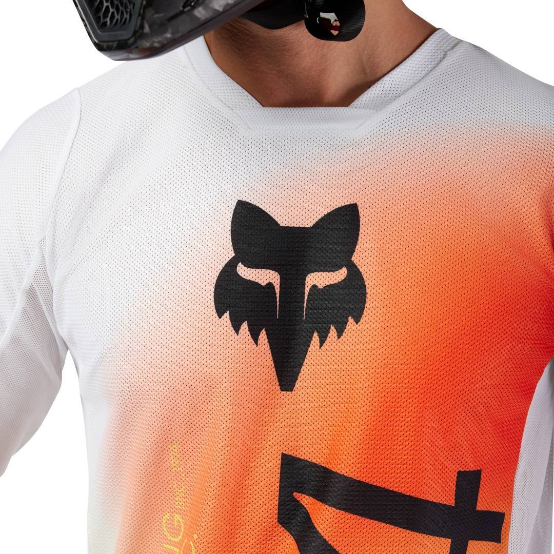 FOX 180 Air Haze Motocross trøje hvid/orange M Figur 4