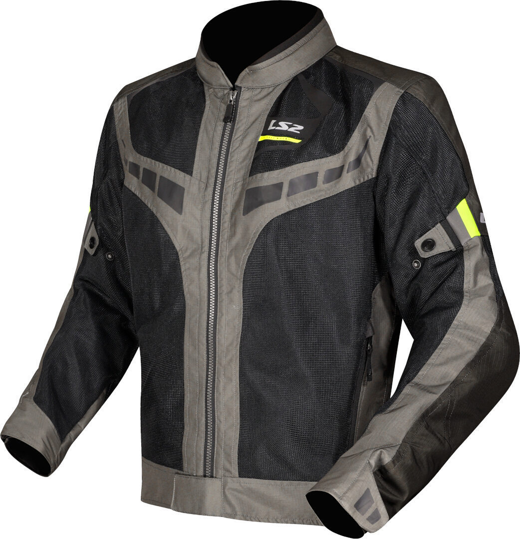 LS2 Garda Air Motorrad Textiljacke schwarz/neon M Abbildung 1