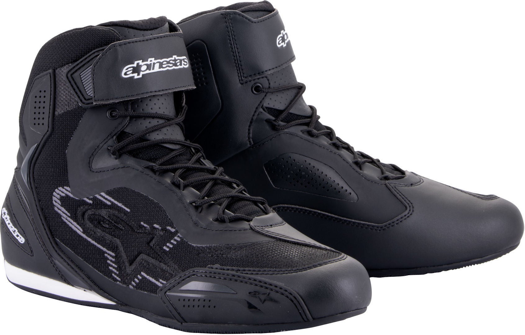 Alpinestars Faster 3 Rideknit Motorcykel sko sort/mørkegrå 8 (40,5) Figur 1