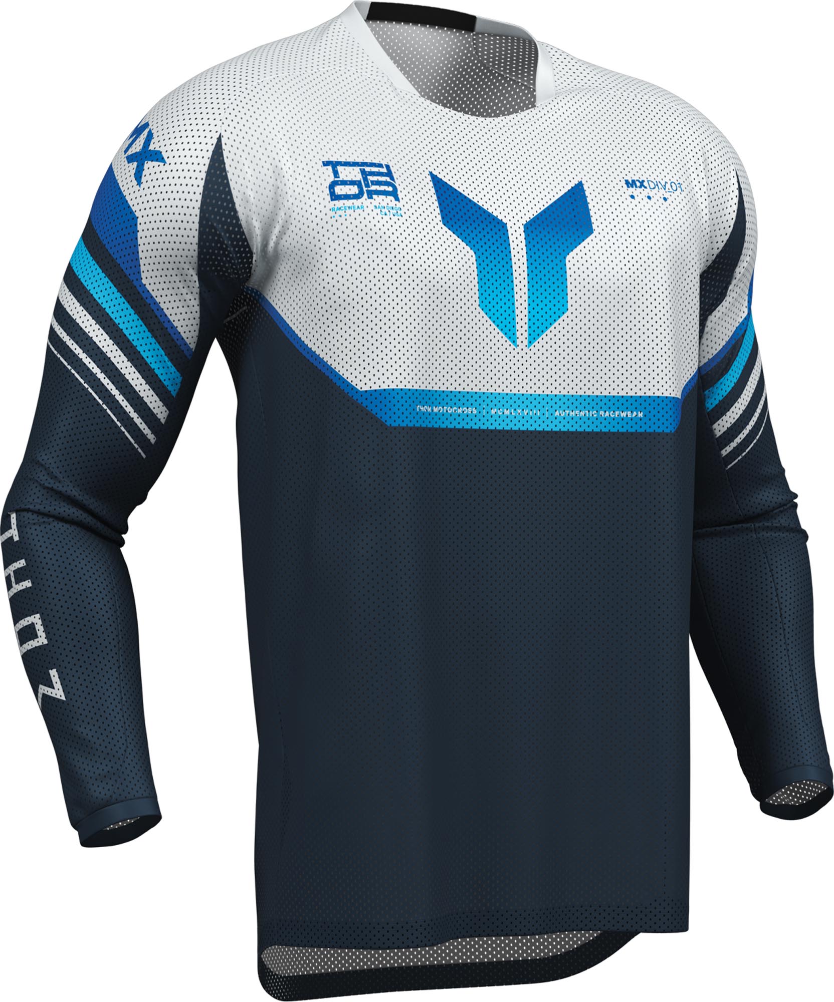 Thor Launchmode Air Raptor Motokrosový dres tmavě modrá/šedá 2XL Obrázek 2
