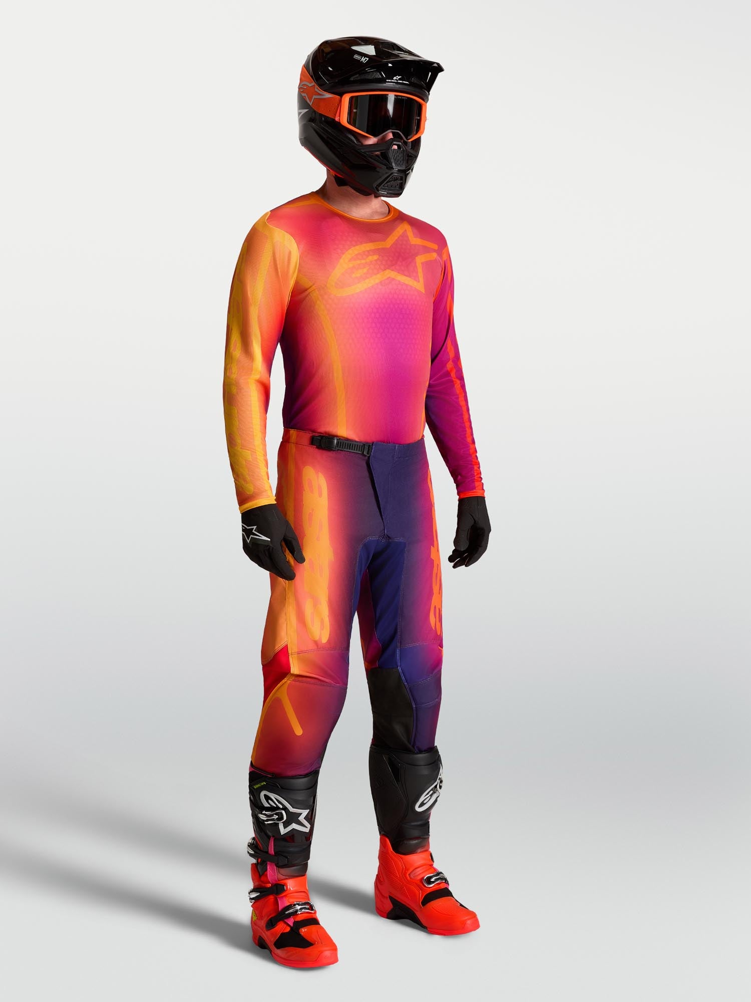 Alpinestars Fluid Kepler Παντελόνι Motocross μωβ/πορτοκαλί 30 Γράφημα 3