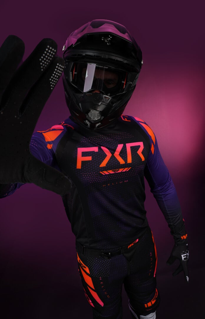 FXR Helium 2025 Motocross trøje sort/lilla S Figur 3