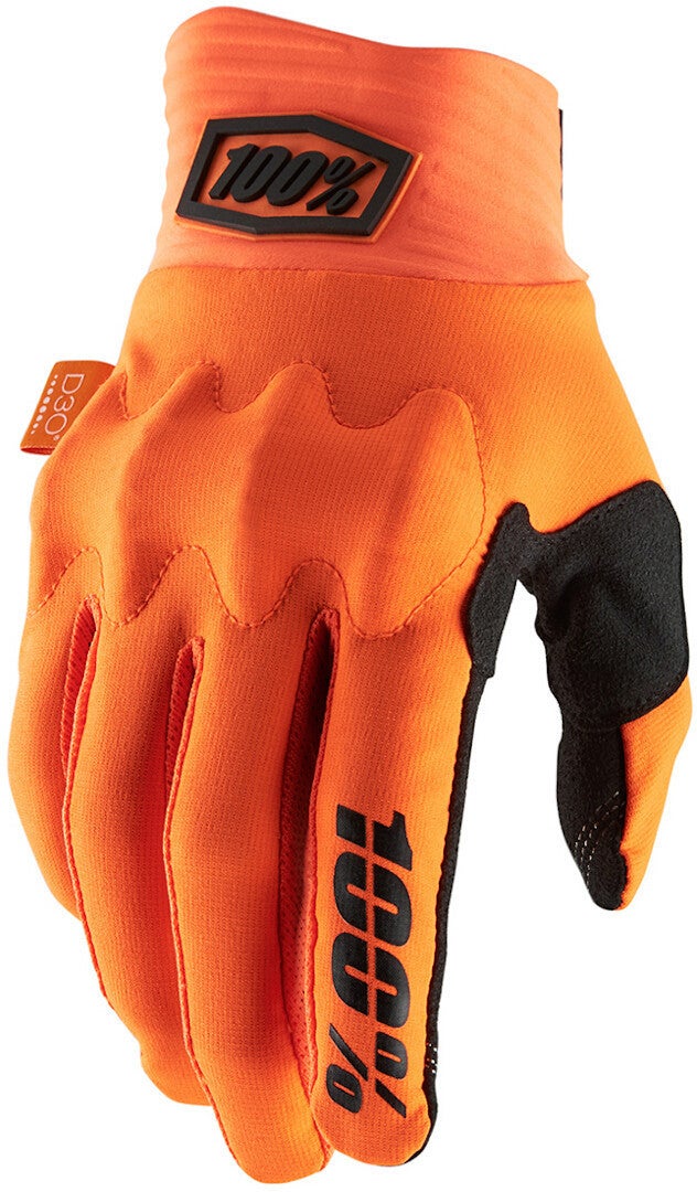 100% Cognito Bicycle Gloves orange M Figure 1