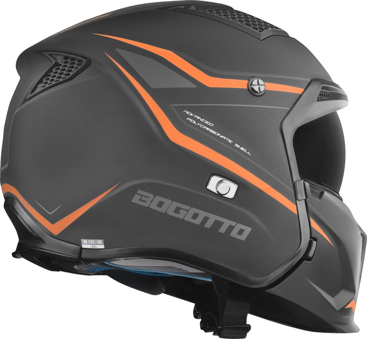 Bogotto Radic WN-ST 22.06 Hjelm orange/sort M Figur 8